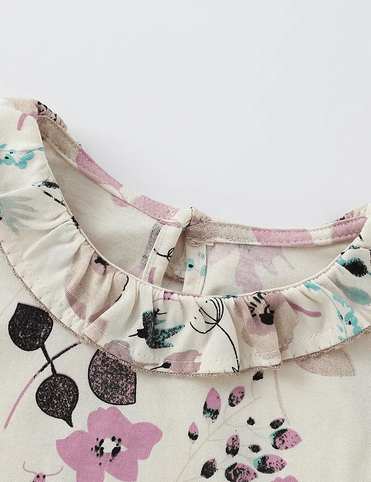Vintage Flower Printed Long Sleeve T-shirt - Image 3