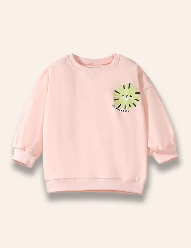 Wonderful Lion Printed Sweatshirt Set - Image 2