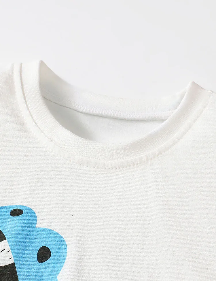 Yawning Hippo Printed T-Shirt Set - Image 3