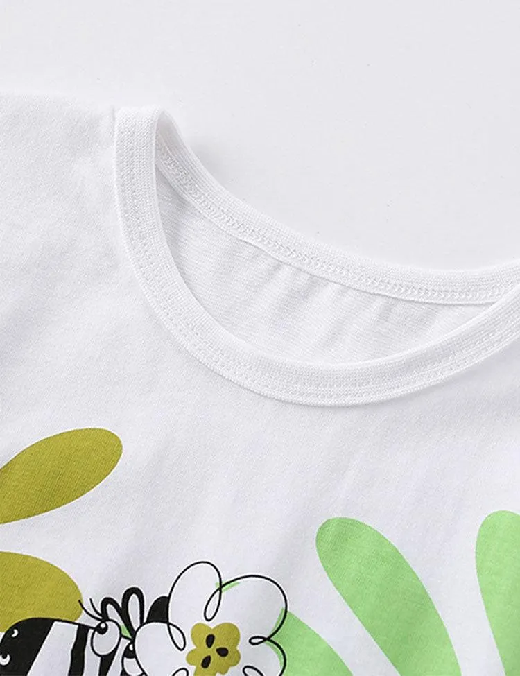 Zebra Printed Round Neck T-shirt - Image 2
