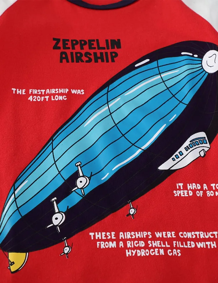Zepplin Airship Printed T-Shirt - Image 2